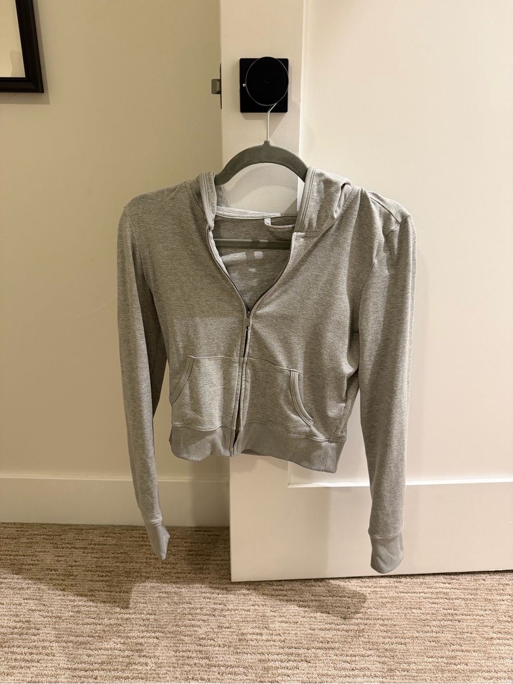 Vuori Light Gray Women's Zip Hoodie Jacket